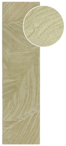 Zöld gyapjú futószőnyeg 60x230 cm Lino Leaf – Flair Rugs