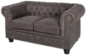 Kettes kanapé Chesterfield II 150 cm antik szürke