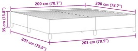 Ágykeret Világosszürke Zöld 200x200 cm Bordás Szövet