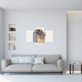 Kép - Absztrakció trópusi levelekkel N⁰3 (90x60 cm)