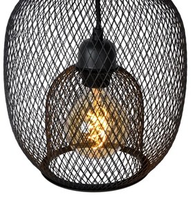 Lucide 78396/01/30 - Csillár zsinóron JERREL 1xE27/40W/230V fekete