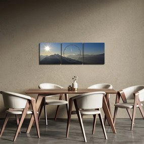Kép - A hegycsúcsok felett (órával) (90x30 cm)