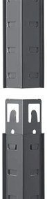 Juskys Sarokpolc - 160x75x40-75 cm - szürke
