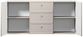 Lorini fali komód 150 cm - kasmír / arany fogantyúk