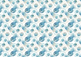 Fotótapéta Akvarell ananász és trópusi pálmafák vinil 368x254 +ragasztó