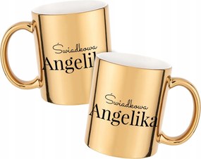 Nyomtatott bögre Tanú Az Ön Neve Arany metál varázsló