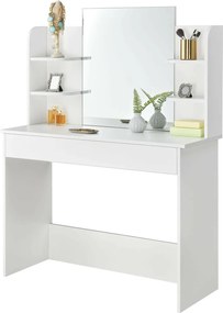 Kozmetikai fésülködőasztal skandináv modern nagy tükör polc Villago