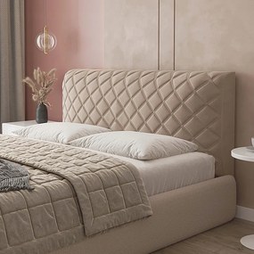 Ágytakaró fejtámla steppelt ágy háttámla huzat 220 cm Bézs