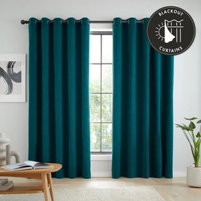 Türkiz sötétítő függöny szett 2 db-os 168x229 cm Wilson – Catherine Lansfield