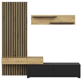 CAMINO szett kézműves tölgy, fekete