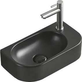 Mexen Viera balra szerelhető mosdó 40 x 21 cm, fekete matt - 21274085L