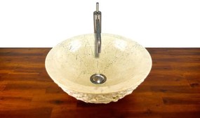 DIVERO Mosdókagyló márvány SANREMO Ø40