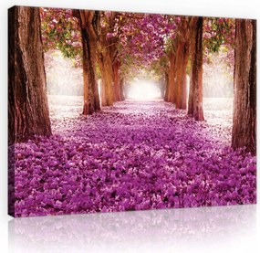 Vászonkép 70x50 Romantikus virágzó kerti sikátor Hálószoba/Bármilyen stílus