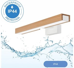 Brilagi- LED Fürdőszobai tükörmegvilágítás WOODY MIRROR LED/8W/230V IP44 tölgy/fehér 8590828607465