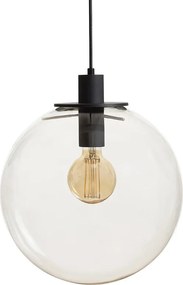 RENDL BOULDER 30 závěsná čiré sklo/černá 230V LED E27 15W