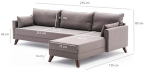 Széthúzható kanapé  Bellina 1 (barna) (J). 1063015