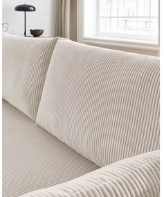 Bézs kordbársony kinyitható kanapé 211 cm Marcel – Bobochic Paris