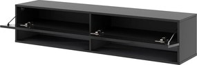 DERBY TV állvány 140 1 ajtós, fekete/fekete matt