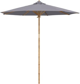 vidaXL Kerti napernyő Sötétszürke Ø 270 x 260 cm bambusz