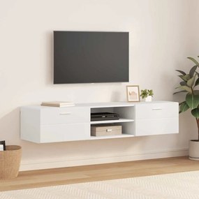 TV szekrény fiókkal polcokkal Fehér 150 x 39 x 30 cm Faanyag