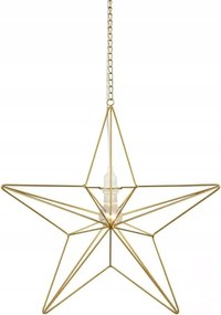 Karácsonyi dekoráció lógó világító arany csillag ablakpárkányra Tjusa XX