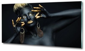 Üvegkép nyomtatás A nő feketében osh-61049843