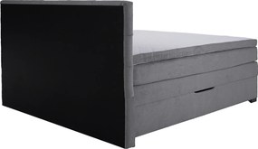 Boxspring ágy, 200x200, szürke, APRIL