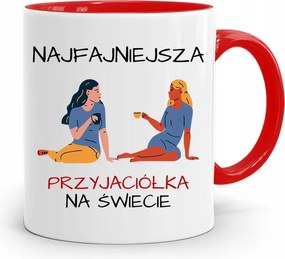 Piros Bögre Barátnő Barátnőnek, fényképes nyomattal