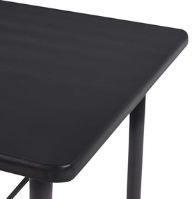 Fekete MDF bárasztal 120 x 60 x 110 cm