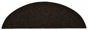 15 db sötétbarna tűlyukasztott öntapadó lépcsőszőnyeg 56x17x3cm