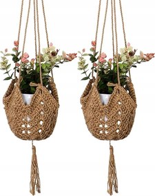 2 szintes szőtt lógó kosár kender kötél lógó gyümölcskosár Ax