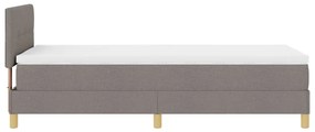 Boxspring ágy matraccal és LED világítással Topszínű 90x200 cm Szövet