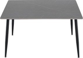 Étkezőasztal, szürke/fekete, 121x71 cm, FLORENC TYP 1