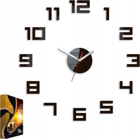 Modern stílusú falióra Akril Digit Wenge Kerek Kvarc