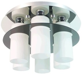 PREZENT 69045 MACAO Modern Mennyezeti Lámpa Króm, Füstös, Opál E27, LED IP20
