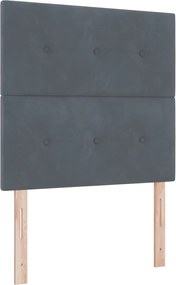 vidaXL Fejtámla Sötétszürke 100 cm Bársony