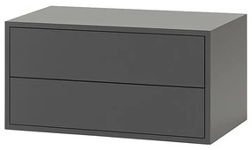 Boxie 2 fiókos fali szekrény 40x80x37 cm antracit