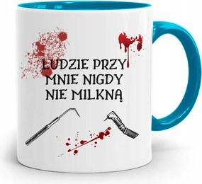 Kék Fogorvos Ajándék Bögre Soha Nem Csendesednek fényképes nyomtatással