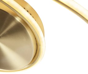 Design mennyezeti lámpa arany LED-del, 3 fokozatú fényerő-szabályozóval - Rowan