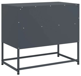 antracitszürke acél TV-szekrény 68 x 39 x 60,5 cm