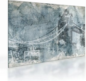 Kép - Tower Bridge hideg tónusokkal (üvegen) (70x50 cm)