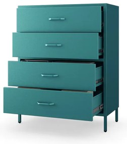 Komód CARLA , 800 x 1015 x 400 mm, Modern: tengerszínű