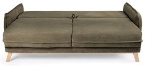 Zöld kordbársony kinyitható kanapé 218 cm Tori – Bonami Selection