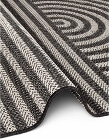 Fekete-krémszínű kültéri-beltéri szőnyeg 160x230 cm Haringey Woodfield – Ted Baker