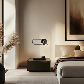 Fekete LED fali lámpa Monet – Candellux Lighting