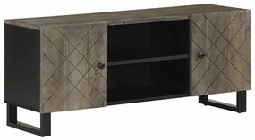 fekete tömör mangófa TV-szekrény 105 x 33 x 46 cm