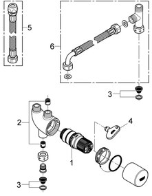 GROHE 34487000 - Termosztatikus forrázás elleni védelem GROHTHERM MICRO króm