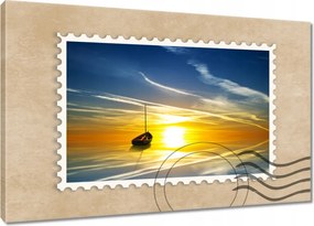 Vászonkép 60x40 Magányos hajó Nyugat