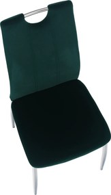 Étkezőszék, smaragd Velvet szövet/króm, OLIVA NEW