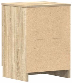 2 db sonoma tölgy szerelt fa éjjeliszekrény 38 x 35 x 56 cm